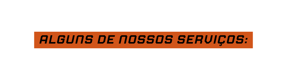 ALGUNS DE NOSSOS SERVIÇOS